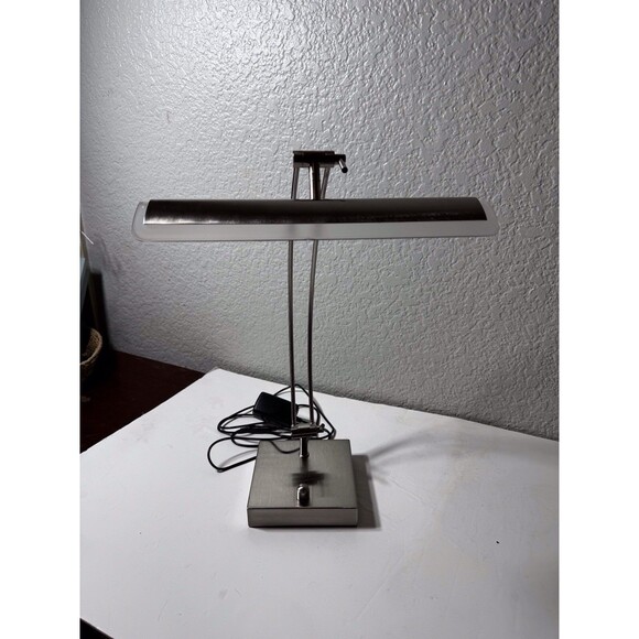 Adesso 5090-22 Esquire LED Desk Lamp 13-19in 9W Full Spectrum Brushed Steel Lamp - Picture 2 of 11